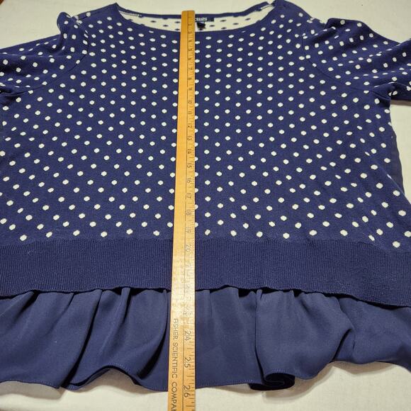 Ralph Lauren Chaps Women's Plus 1X 3/4 Sleeve Sweater Preppy Nautical Beachy - Picture 5 of 10